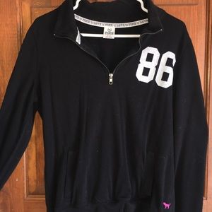 Victoria secret crew neck half zip